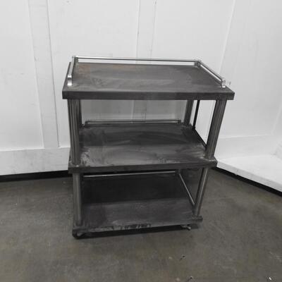 Sturdy Metal 3 Shelf Cart on Wheels