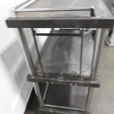 Sturdy Metal 3 Shelf Cart on Wheels