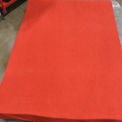 White Foam Mattress with Red Cover 53 x 71 Inch x 6 Inch Thick - Good Condition
