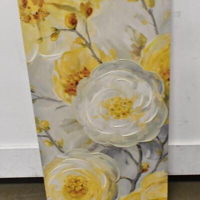 Yellow and White Flowers Canvas Painting