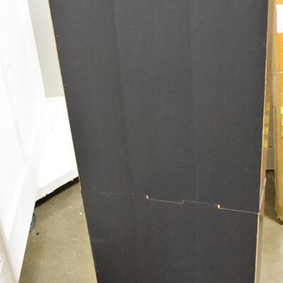 Black Wood Bookshelf, 6 Shelving Compartments