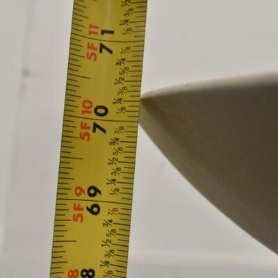 70 Inch Tall White Lamp with Spiral Pillar Design - Works