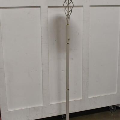 70 Inch Tall White Lamp with Spiral Pillar Design - Works