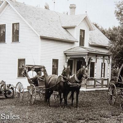 ANTIIQUE PHOTO - FABULOUS TRANSPORTATION COMPARISON!