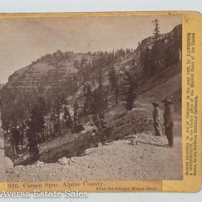 STEREOVIEW - CALIFORNIA VIEW - CARSON SPUR
