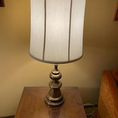 LOT 808. BRASS TABLE LAMP