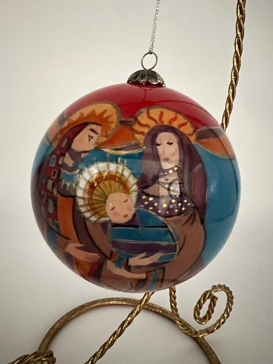 "LI BIEN" Glass Ornaments Pair (2)