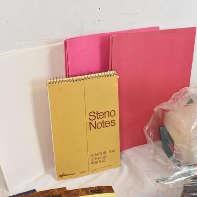 Office Lot: Notepads, Bubble Wrap, Folders, Home Phone, Paper