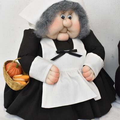 2 Soft Sculpture Dolls, Crafts, Pilgrims, 11