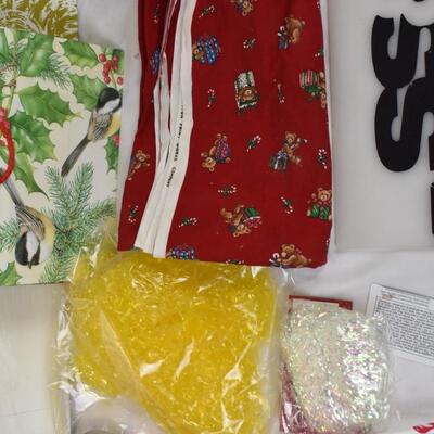 Christmas Lot, Bowls, Gift Boxes, Paper Confetti, Gift Bags