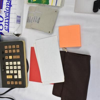 12+ Office Lot: NSC Printing Calculator, Envelopes, Mailing Bags, Organizer