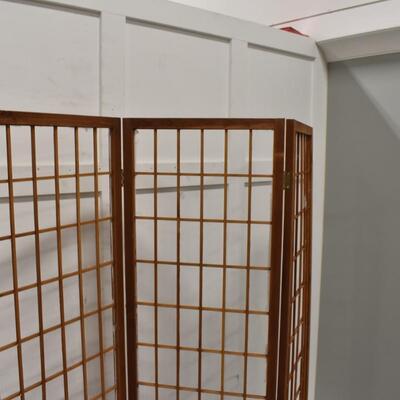 3 Part Room Divider, Wood, No Screen