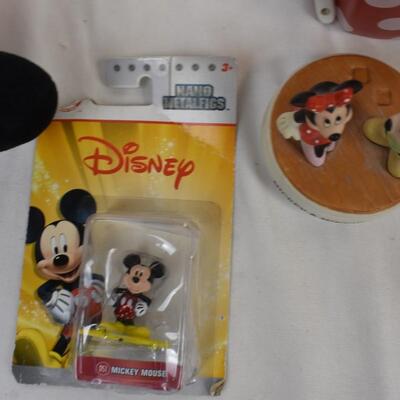 7 pc Disney, Santa Mickey, Mickey Watch, Mickey Metal Figurine, Disney Mug