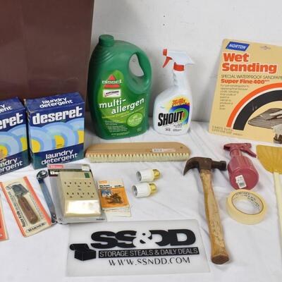 17 pc Home Improvement, Wet Sanding, Shout, Laundry Detergent, Fly Swatter