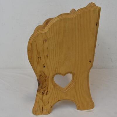 Wooden Heart Doll Bench