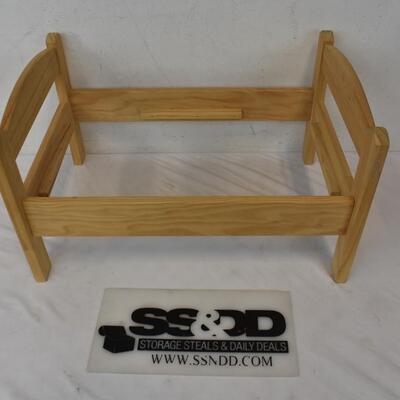 Doll Bed Frame, No Mattress, Good Condition, Dimensions Shown
