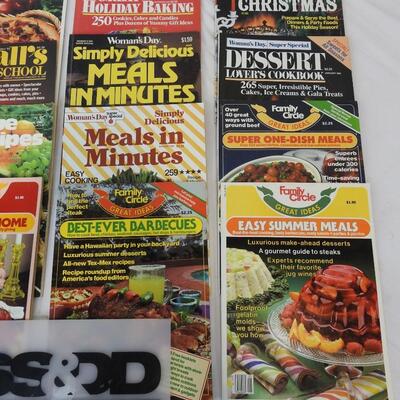 16 Recipe Magazine from 1981-1987 Family Circle, Woman's Day, Bon Appetit