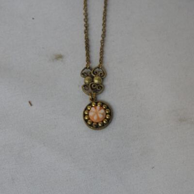 3 Dainty Flower Necklaces, Costume Jewelry - Vintage