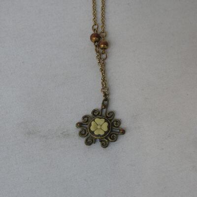 3 Dainty Flower Necklaces, Costume Jewelry - Vintage