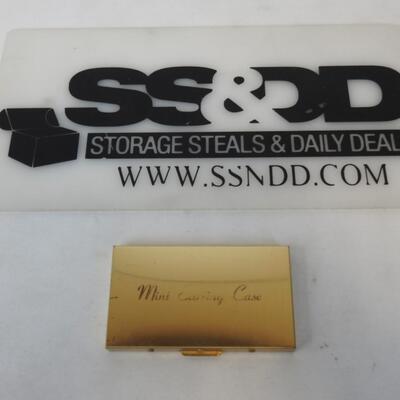 1960s Vintage "My Lady's Mini Jewel & Earring Case Ideal for Travel" Pink Inside