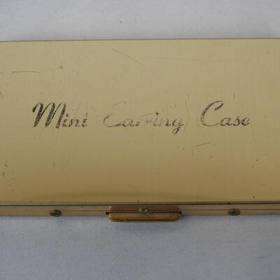 1960s Vintage "My Lady's Mini Jewel & Earring Case Ideal for Travel" Pink Inside