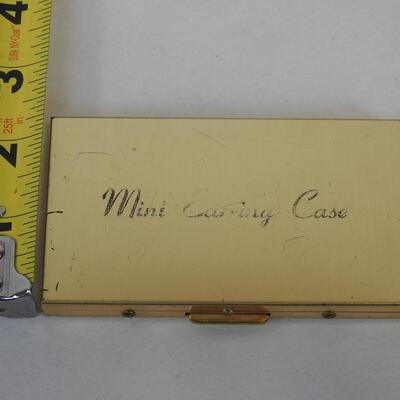 1960s Vintage "My Lady's Mini Jewel & Earring Case Ideal for Travel" Pink Inside