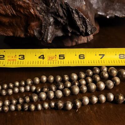 Lot 89: Vintage TAXCO Sterling Silver Double Strand Graduated Bead Necklace (Repair) + Extra Beads