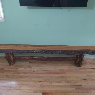 Pecan Plank Bench Seat