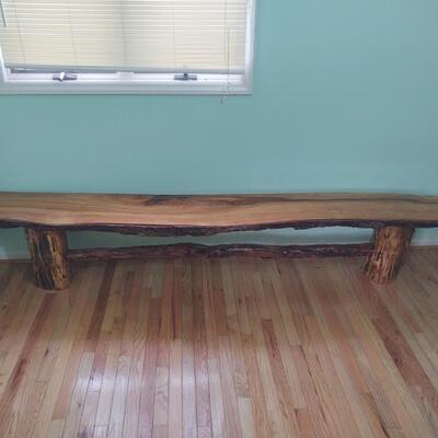 Pecan Plank Bench Seat