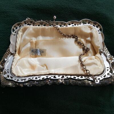 Vintage Silver Mesh Evening Bag