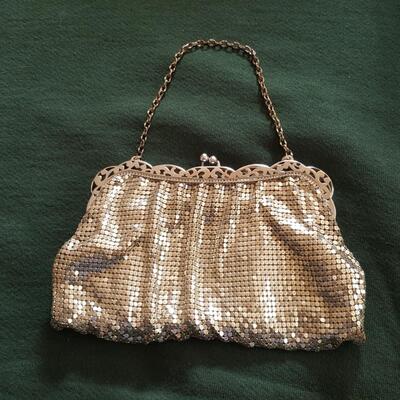 Vintage Silver Mesh Evening Bag