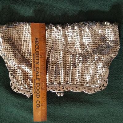 Vintage Silver Mesh Evening Bag