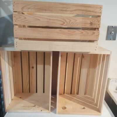 3 Wooden Crates