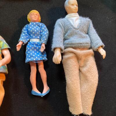 Large Vintage Doll Furniture and Figurine Lot INCLUDES Custom House!