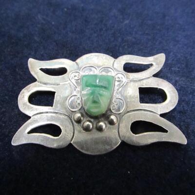 LOT 209  LARGE STERLING SILVER BROOCH/PIN