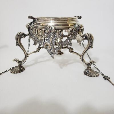 Sterling Silver Tea Kettle, Stand, and Burner