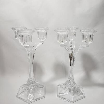 20A Two 3-Arm Candleholders