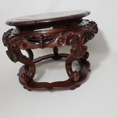54A Intricate Carved Wood Stand