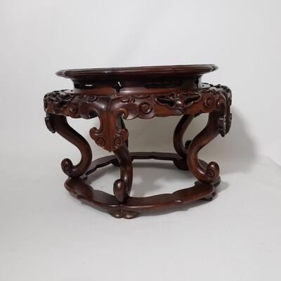 54A Intricate Carved Wood Stand