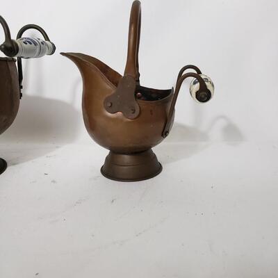 74B 2 Dutch Copper Kettles
