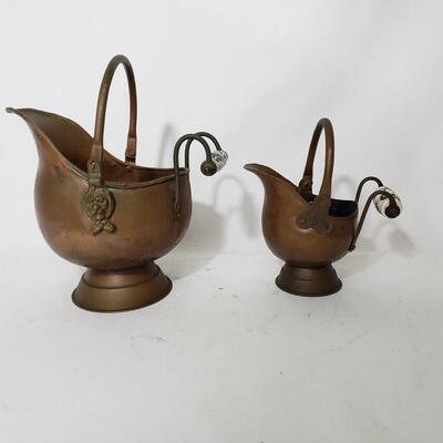 74B 2 Dutch Copper Kettles