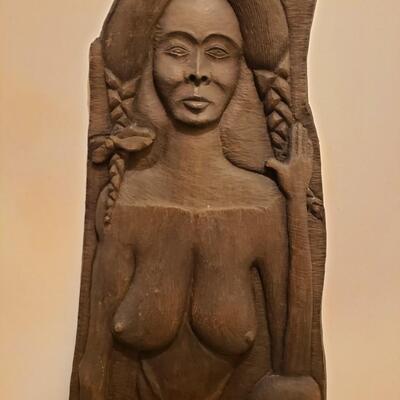 68A Roger Francois Hand Carving = Mother with Child