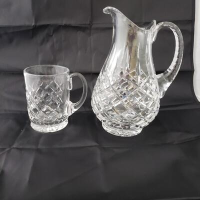 60A Waterford Pitcher & Glass Mug