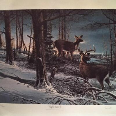 Terry Redlin Night Watch Signed and numbered 998/2400 Strict Limited