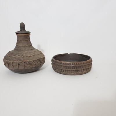 42A Two Pottery Pieces
