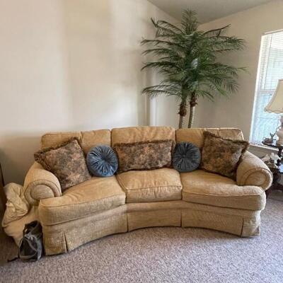 Upholstered Sofa - Kidney shaped.