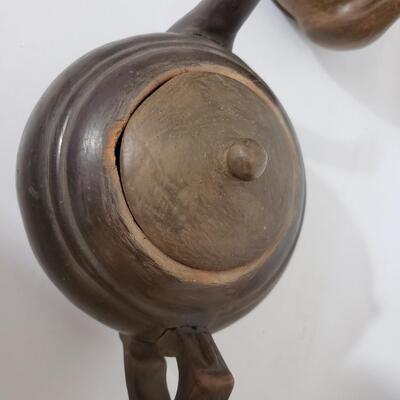 38A Two Haitian Pottery Teapots