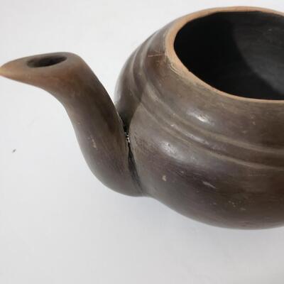 38A Two Haitian Pottery Teapots
