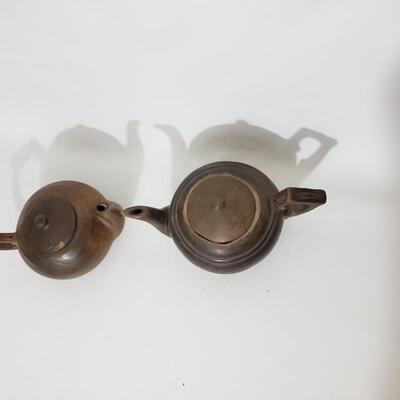 38A Two Haitian Pottery Teapots