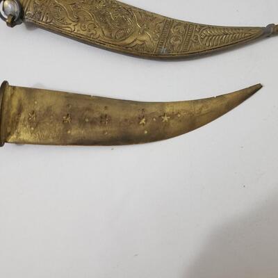 28A Middle Eastern Brass Knife
